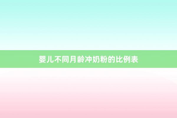 婴儿不同月龄冲奶粉的比例表