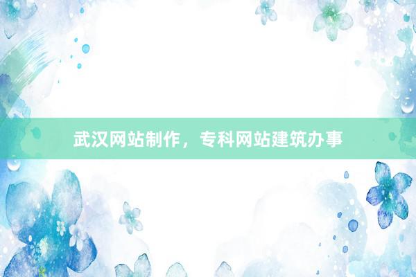 武汉网站制作，专科网站建筑办事